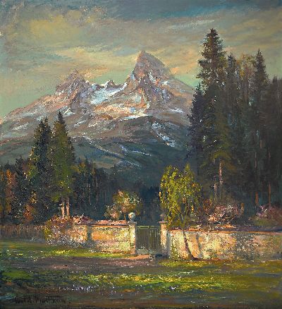 Image Carl Adolf Korthaus, 1879 Mühlheim am Rhein-1956 München, Partie im Voralpenland, ...