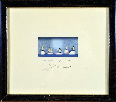 27049566k - Volker Kühn, geb. 1948, ´Fisherman´s friends´, 3D-Objekt im Objektkasten hinter Glas, ...