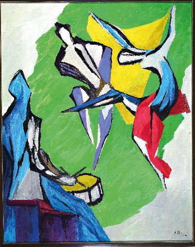 27049574k - Gerd Jähnke, 1921-2005, #´Im Grünen#´ so inscribed on a fragmentary label, signed and ...