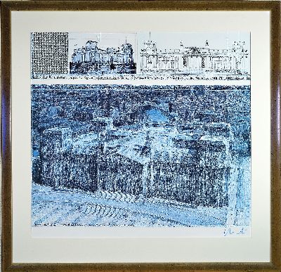27049576k - Christo, 1935-2020, Farboffset zum Projekt ´Wrapped Reichstag (Project for Berlin), ...