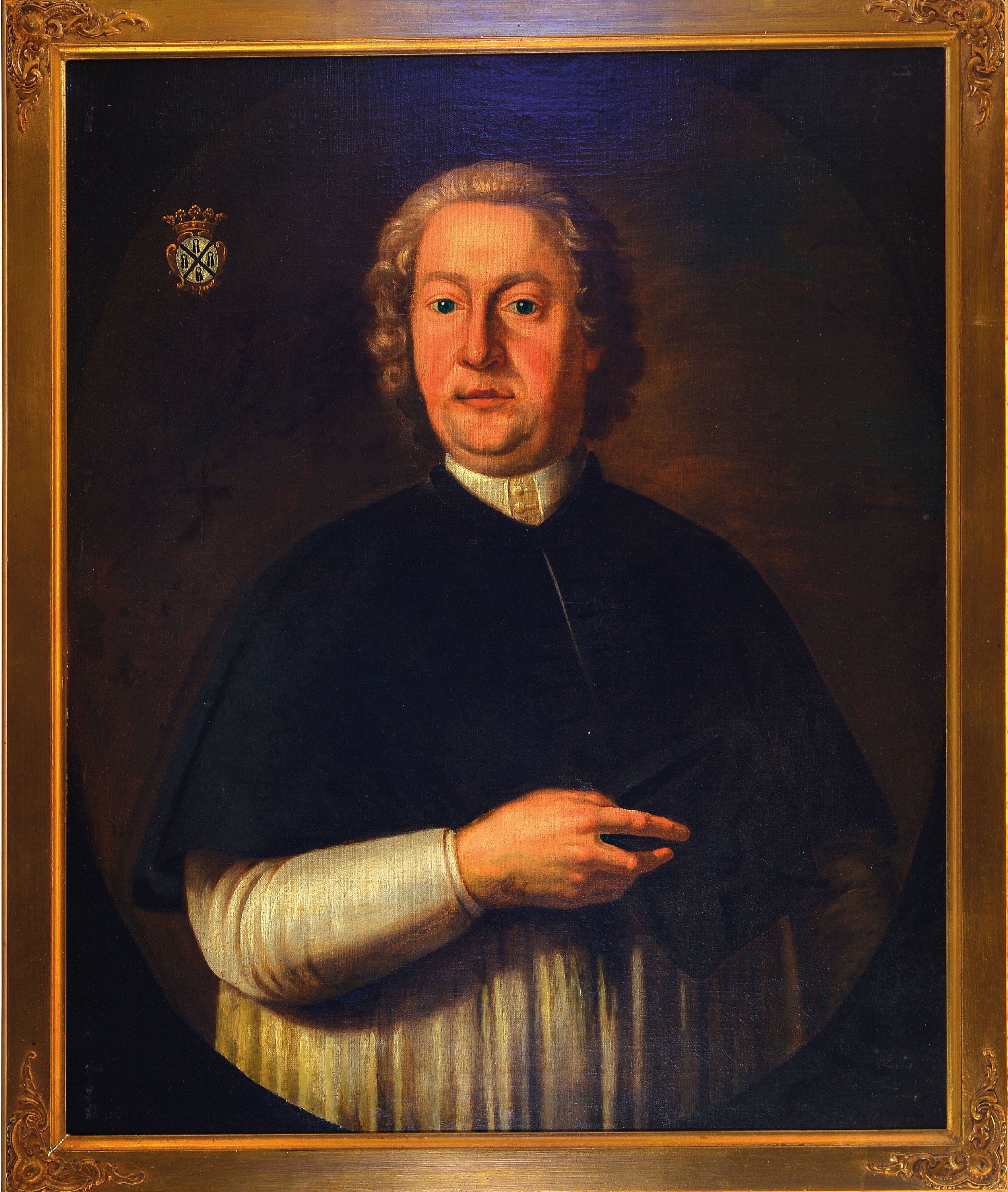 Detail k: Unbekannter Porträtist, deutsch, Mitte 19. Jh., Porträt eines Würdenträgers, Öl/Lwd, ca. 82x67cm, R. ca. 91x75cm