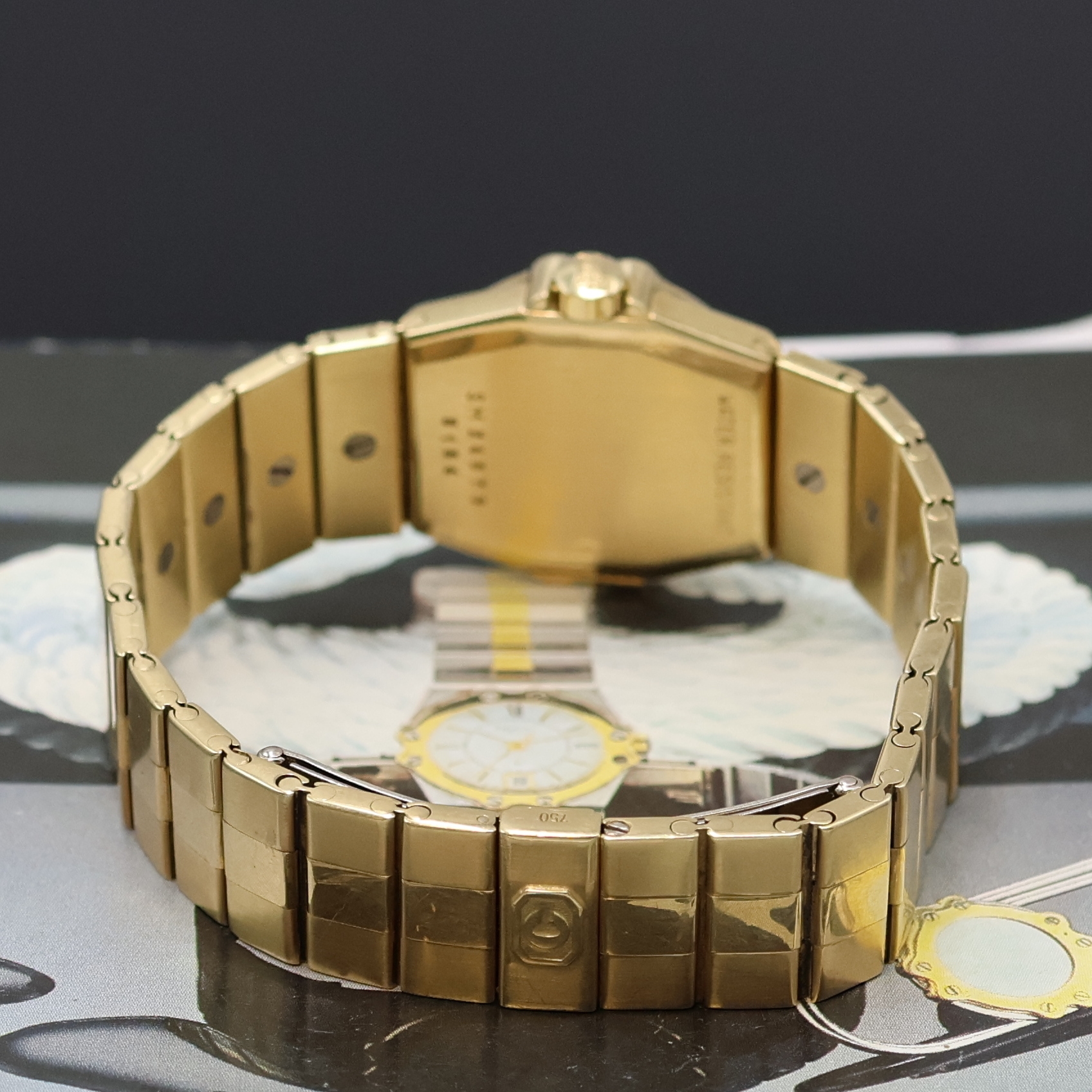 Detail b: CHOPARD St. Moritz Damenarmbanduhr in GG 750/000 Referenz 5156, Schweiz verk. lt. Pap. 12/1987, quarz, Monocoque-Geh. inkl. orig. Gliederband m. ...