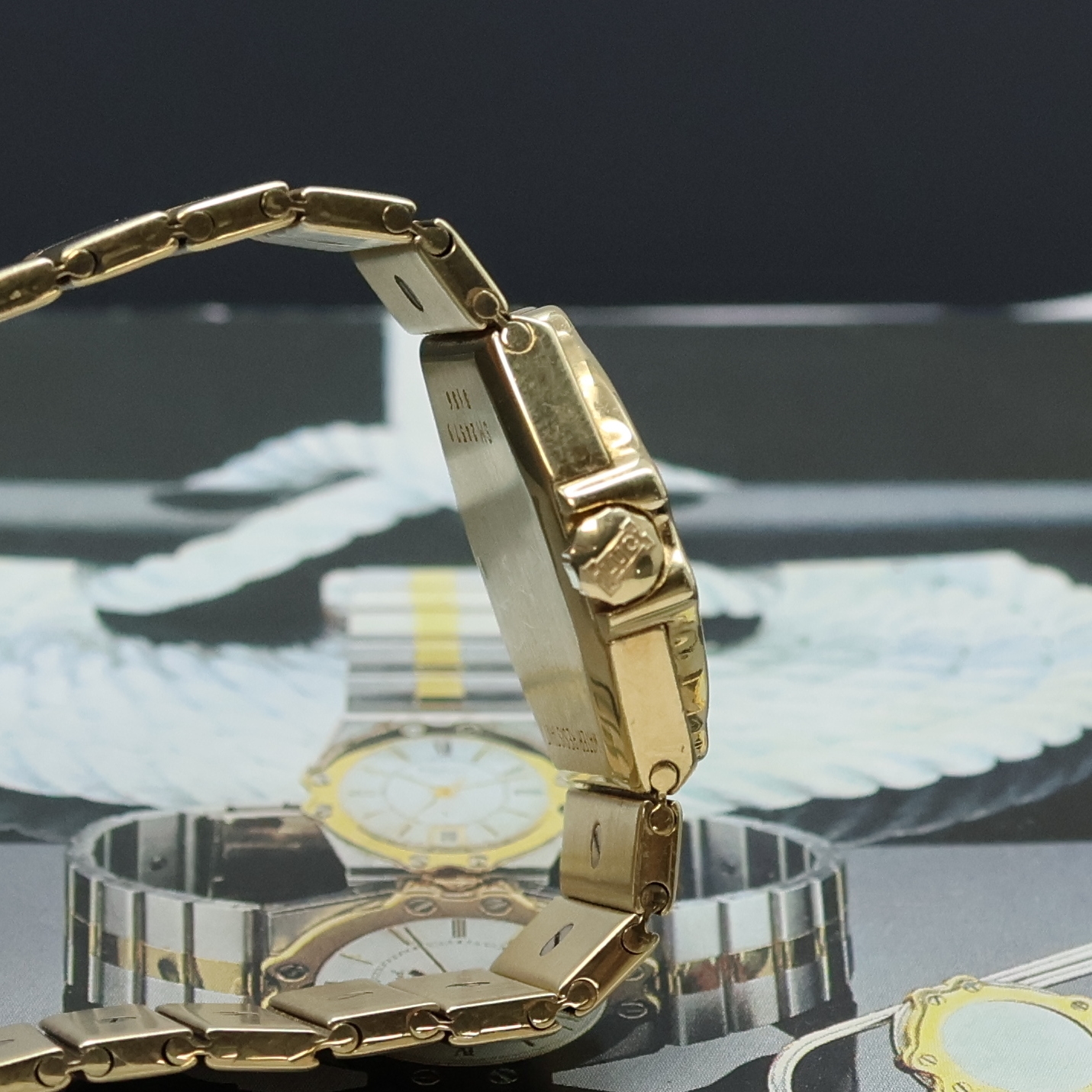 Detail d: CHOPARD St. Moritz Damenarmbanduhr in GG 750/000 Referenz 5156, Schweiz verk. lt. Pap. 12/1987, quarz, Monocoque-Geh. inkl. orig. Gliederband m. ...