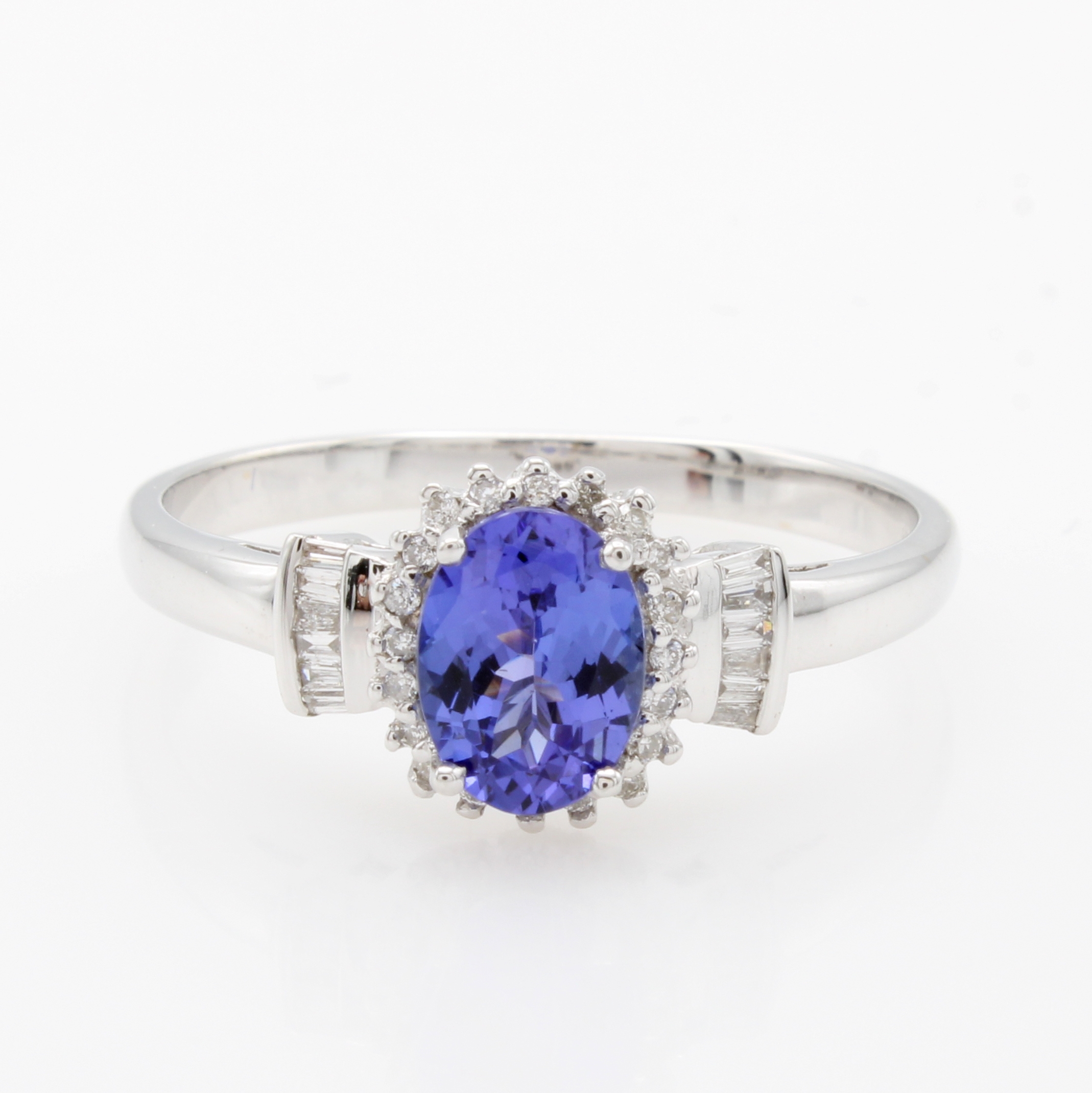 Image 27049886 - Ring mit Tansanit, Diamanten und Brillanten, WG 750/000, ovaler Tansanit ca. 8x6 mm, ...