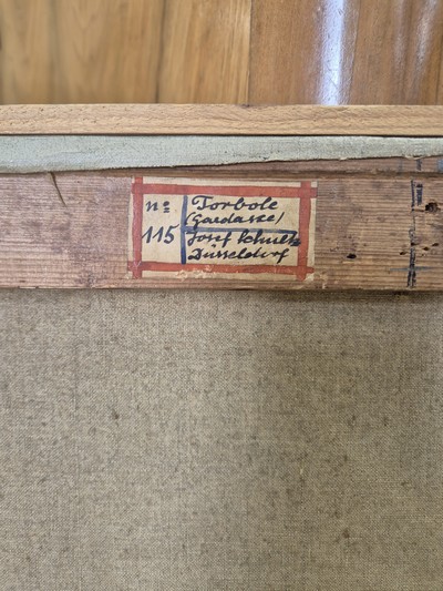 27049964d - Josef Schultz, 1872-1972 Düsseldorf, ´Torbole (Gardasee)´ so verso auf altem Etikett ...