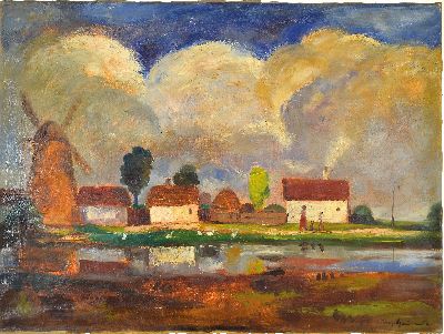 27049974k - Unknown Czech artist of the 19th/20th century Century, probably Dutch landscape, ...