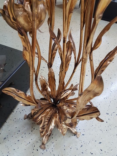 27049989g - Stehleuchte, Entwurf Hans Kögl, 1980er Jahre, wohl Modell 1771 H, 7 Brennstellen in ...