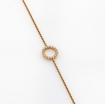 Image Armband mit Brillanten, RG 585/000, Brill. in kreisf. Mittelteil zus. ca. 0.08 Weiß/si, ...