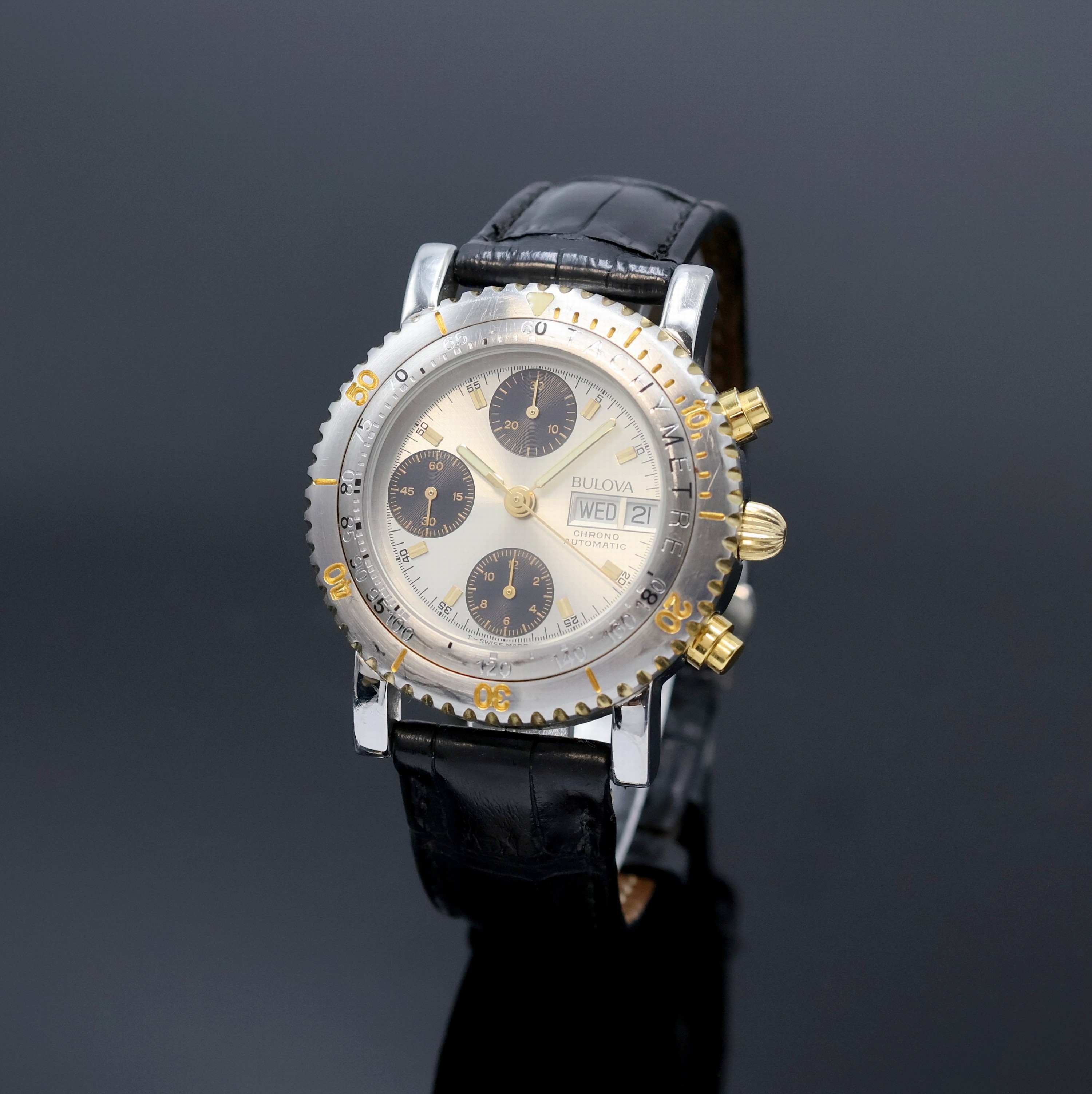 Image 27050134 - BULOVA chronograph reference 4.043.0.0.80, Switzerland around 1995, self winding, ...