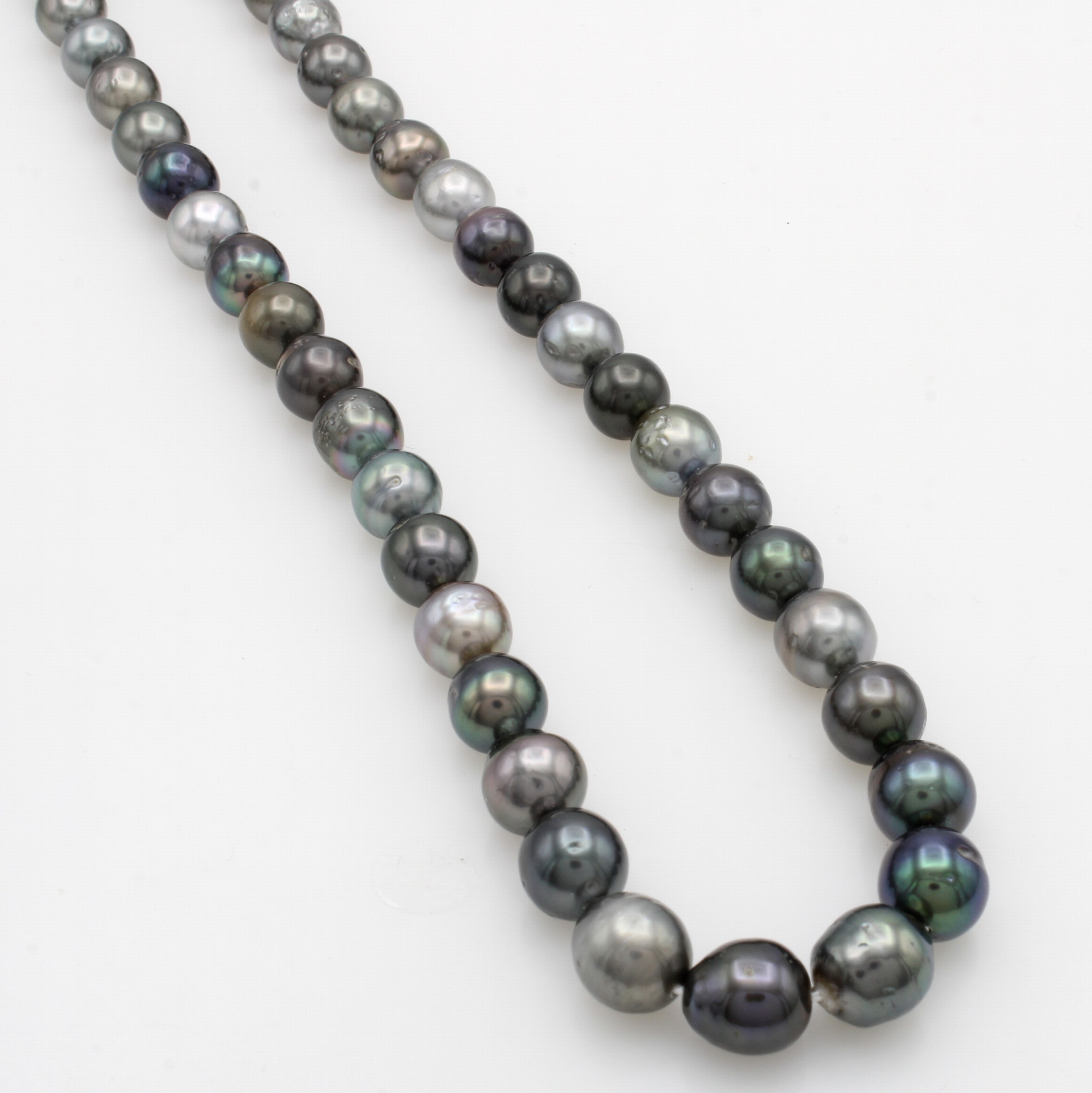 Image 27050305 - Tahitizuchtperlenstrang, graue, barock Perlen, D. ca. 9-10 mm, L. ca. 41 cm ...