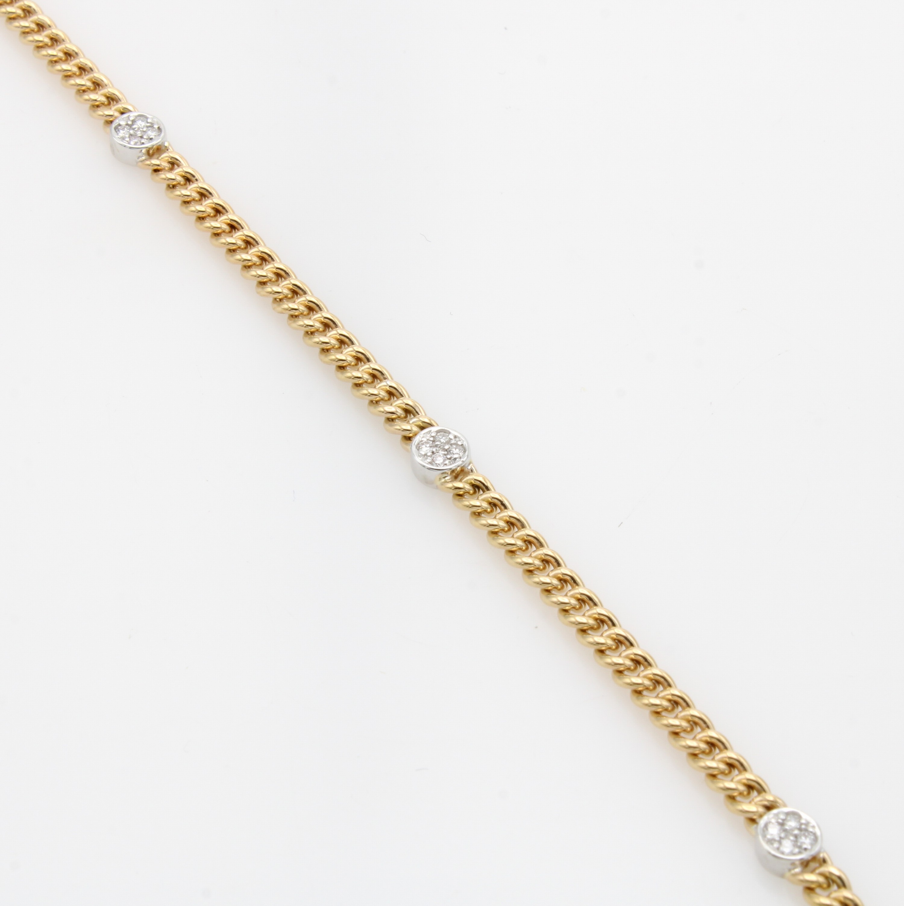 Image 27050310 - Panzerarmband mit Brillanten, RG/WG 585/000 , Brill. zus. ca. 0.16 ct Weiß/si, ...