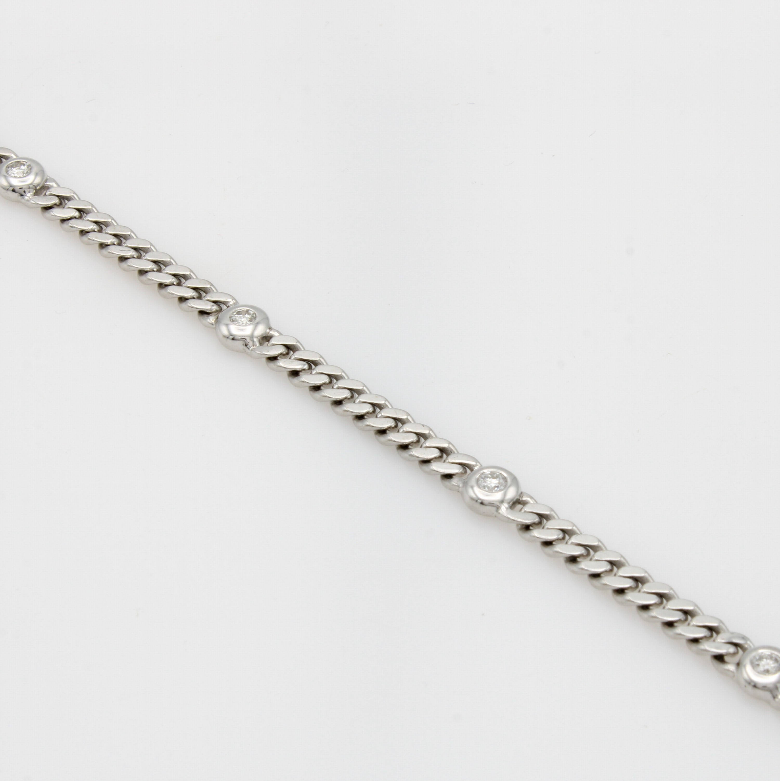 Image 27050317 - Panzerarmband mit Brillanten, WG 590/000, 6 Brill. zus. ca. 0.50 ct Weiß/si, ...