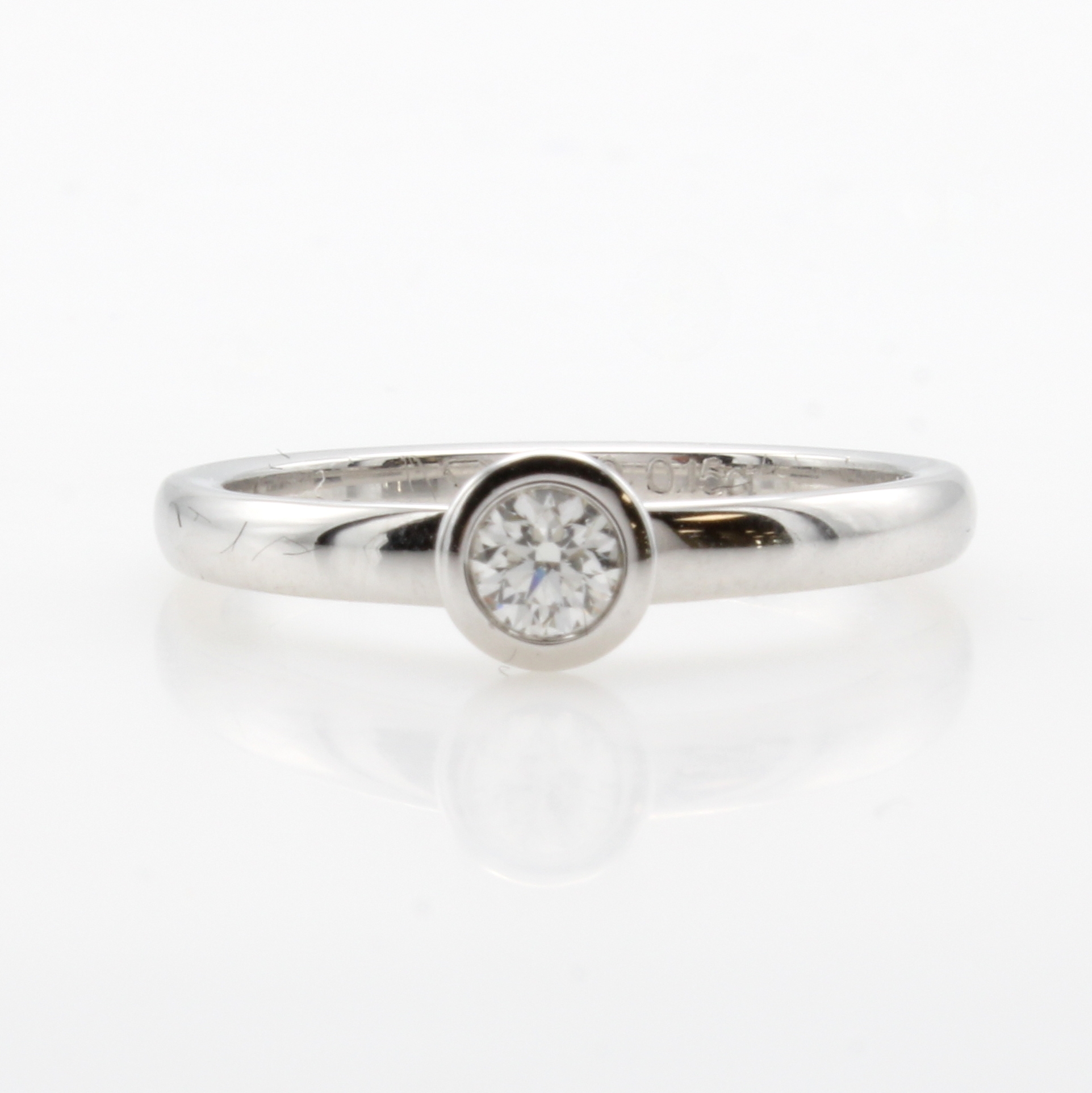 Image 27050329 - Ring mit Brillant, WG 750/000, Brill. ca. 0.15 ct Weiß/si, RW ca. 55 Schätzpreis: ...