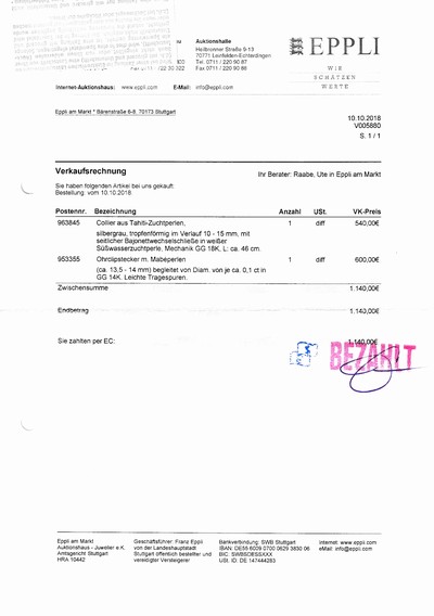 27050457a - Tahitizuchtperl-Collier mit 18 kt Gold Schließe, GG 750/000, silbergraue unrunde ...