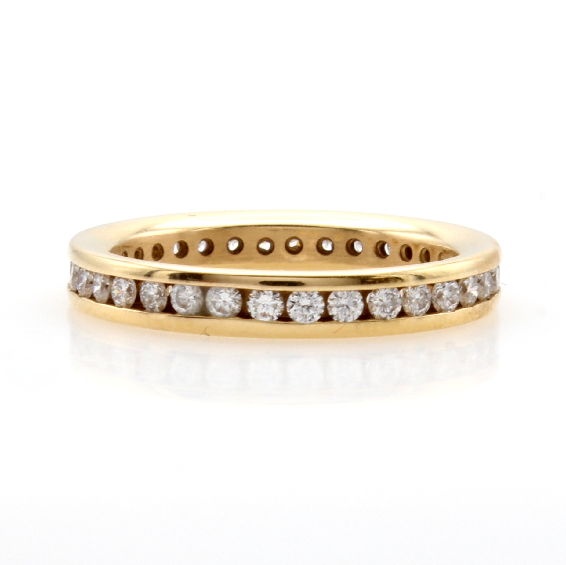 Image 27050569 - Memoryring mit Brillanten, GG 750/000, Brill. zus. ca. 0,85 ct Weiß/si, RW 55