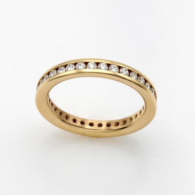 27050569a - Memoryring mit Brillanten, GG 750/000, Brill. zus. ca. 0,85 ct Weiß/si, RW 55