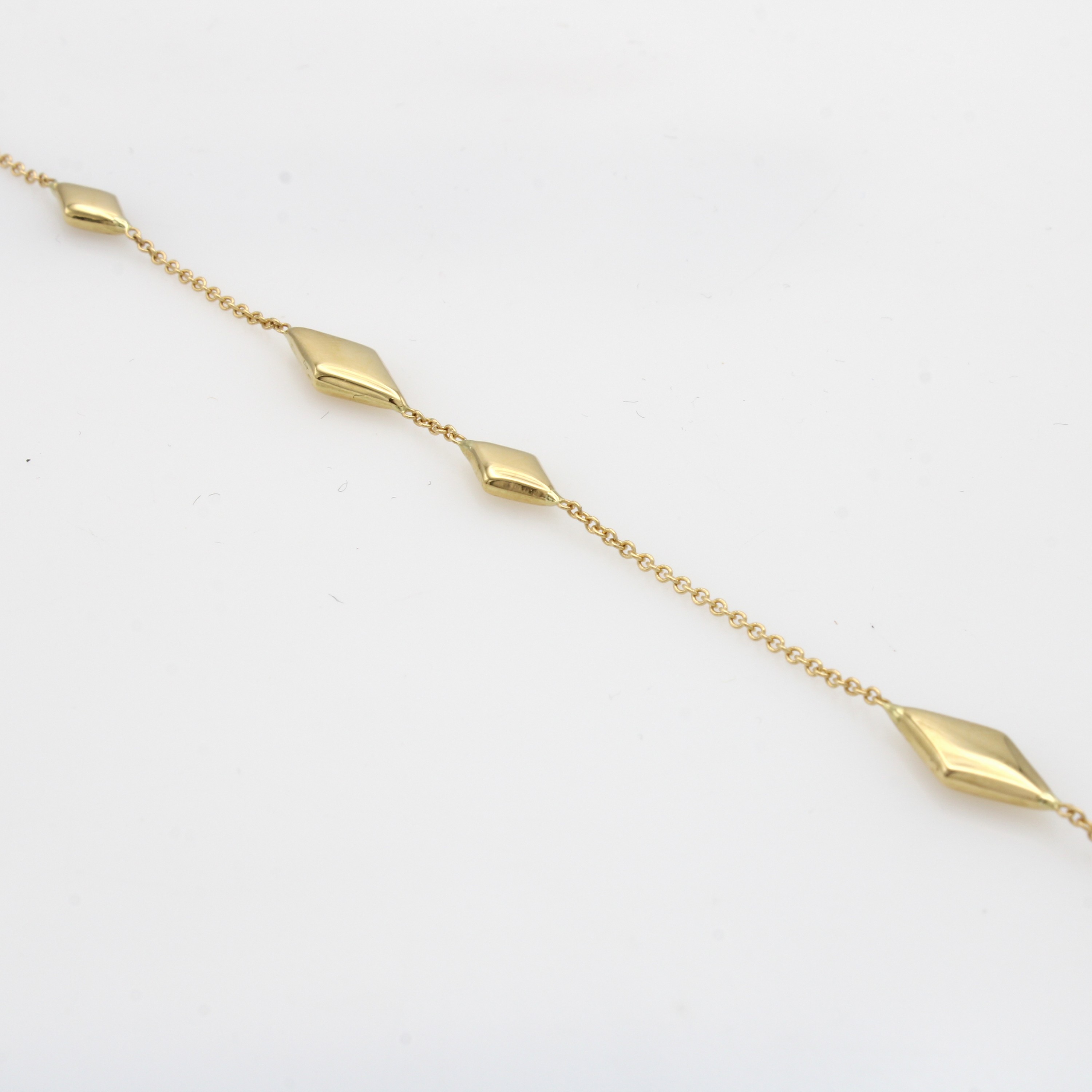 Image 27050648 - Armband, GG 750/000, mit 5 Rauten als Zwischenteile, L. ca. 19 cm