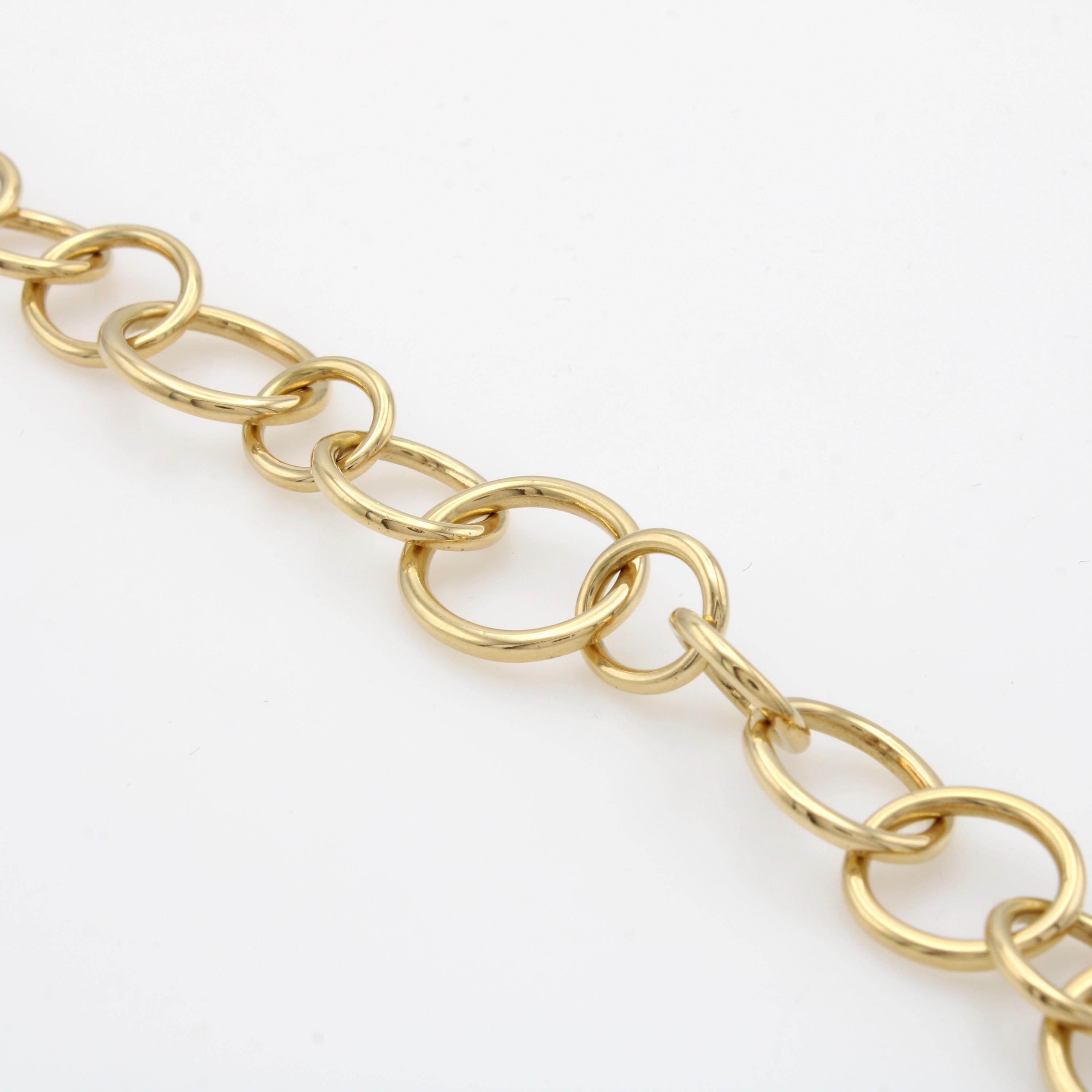 Image 27050677 - Gliederarmband, GG 750/00, runde und ovale Glieder, Karabinerschl., massive ...