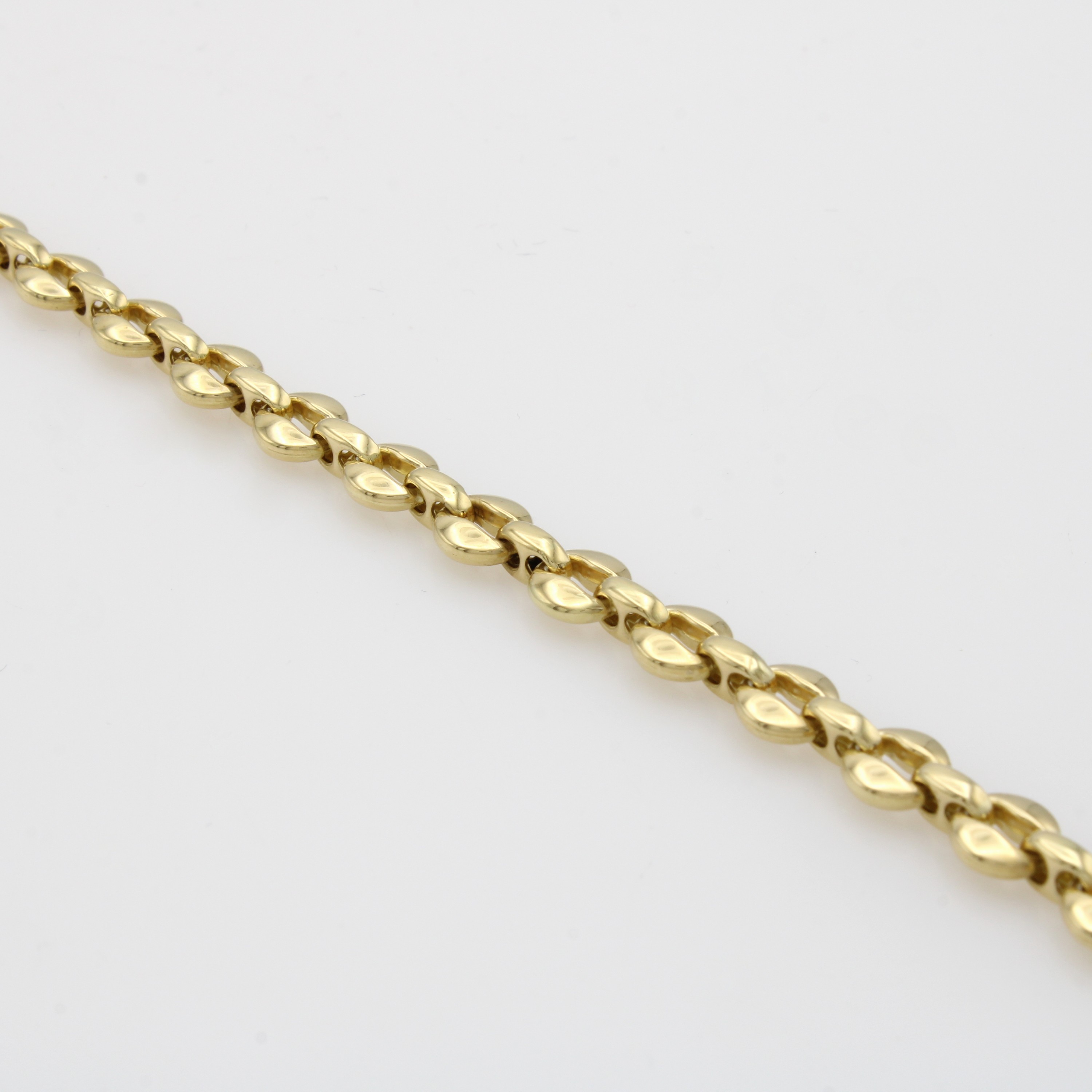 Image 27050684 - Gliederarmband GG 750/000, runde, durchbrochene Glieder, L. ca. 19 cm