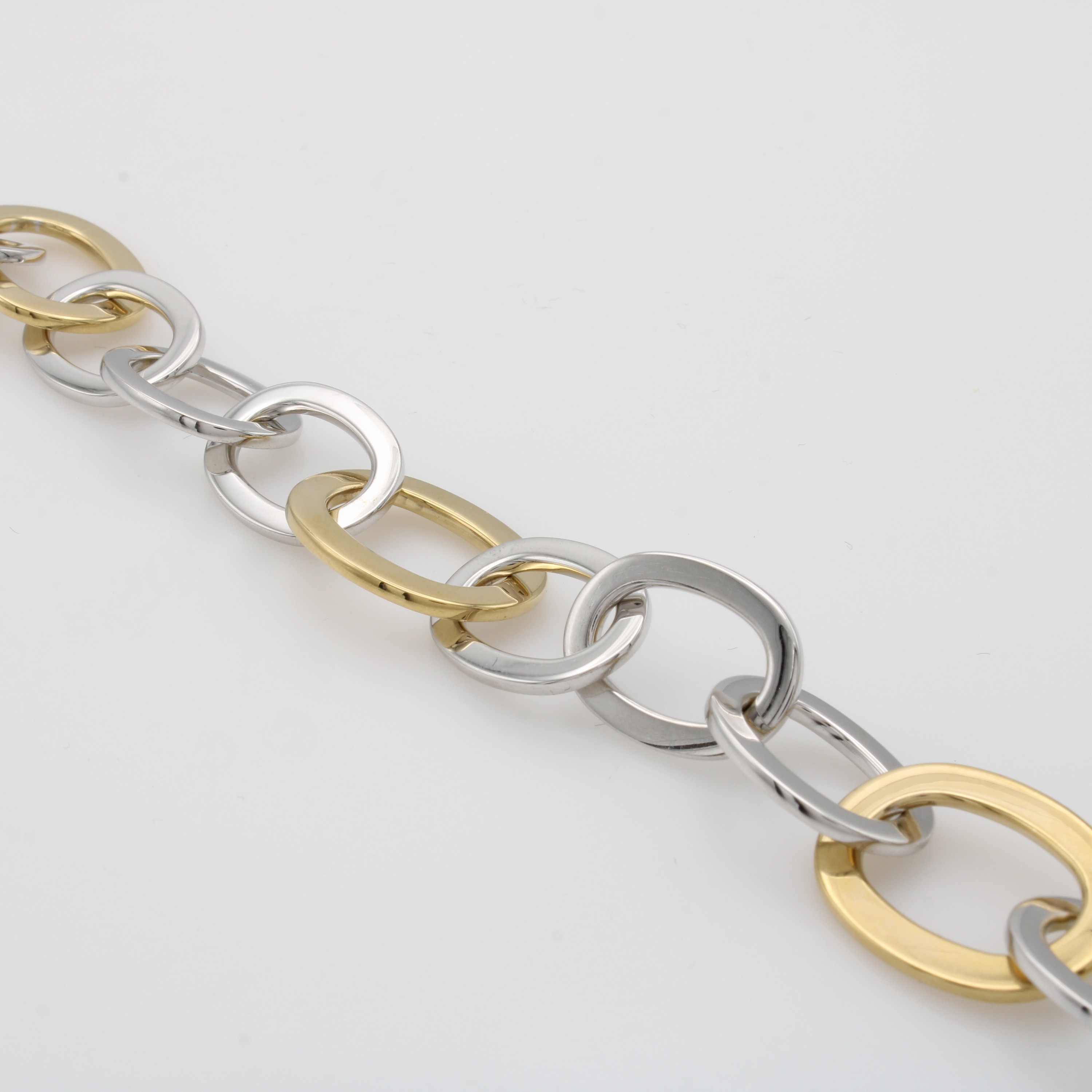 Image 27050687 - Gliederarmband mit Brillant, GG/WG 750/000, Brill. ca. 0,03 ct feines Weiß/vs, L. ca. 20 ...