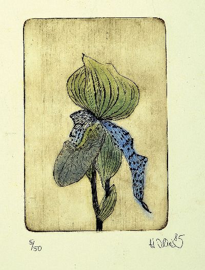 27050664a - Hildegard Illes, in Düsseldorf geborene Künstlerin, ansässig in der Pfalz, hier drei ...