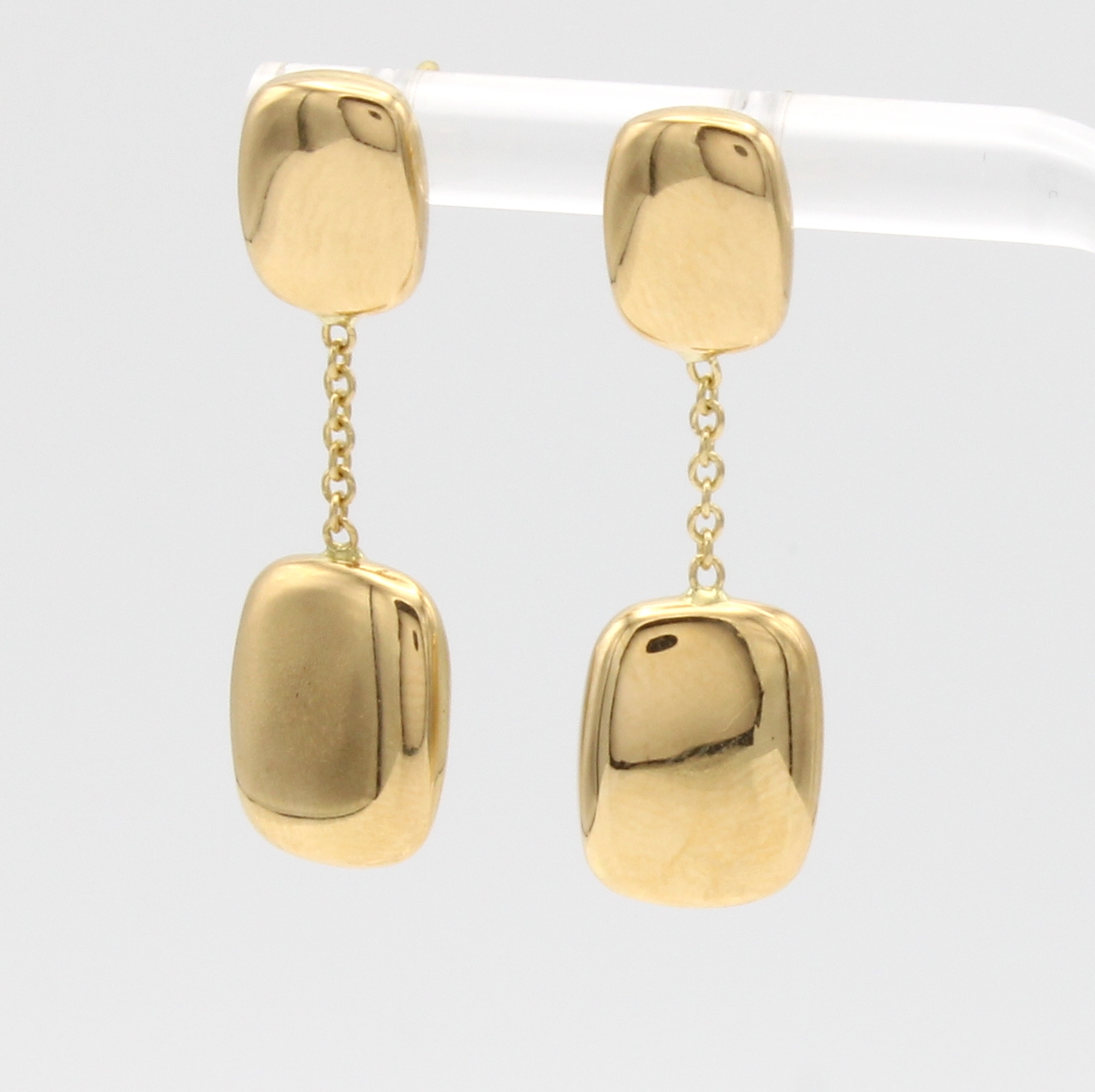 Image 27050768 - Paar Ohrstecker, GG 750/000, 4 pol., rechteckige Elemente, bewgl. gearb.