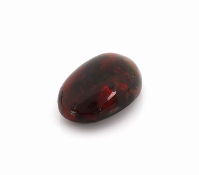 Image Loser schwarzer Opal, ca. 10.91 ct, ovaler Cabochon, Farbspiel in Grün, Rot und Blau ...