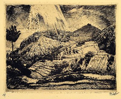 27050774a - Paul Bürck, 1878 Straßburg/Elsass-1947 München, 2 Radierungen aus der Mappe ´Pfalz du ...