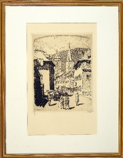 27050774k - Paul Bürck, 1878 Straßburg/Elsass-1947 München, 2 Radierungen aus der Mappe ´Pfalz du ...