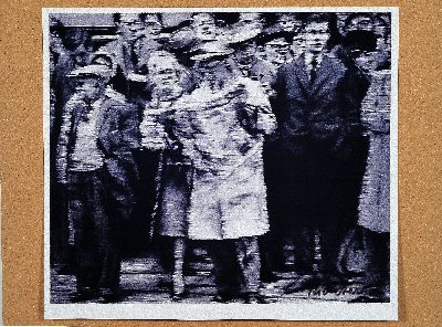 27050790k - Gerhard Richter, geb. 1932, Offsetdruck, Titel: Personengruppe- nach dem Gemälde von ...