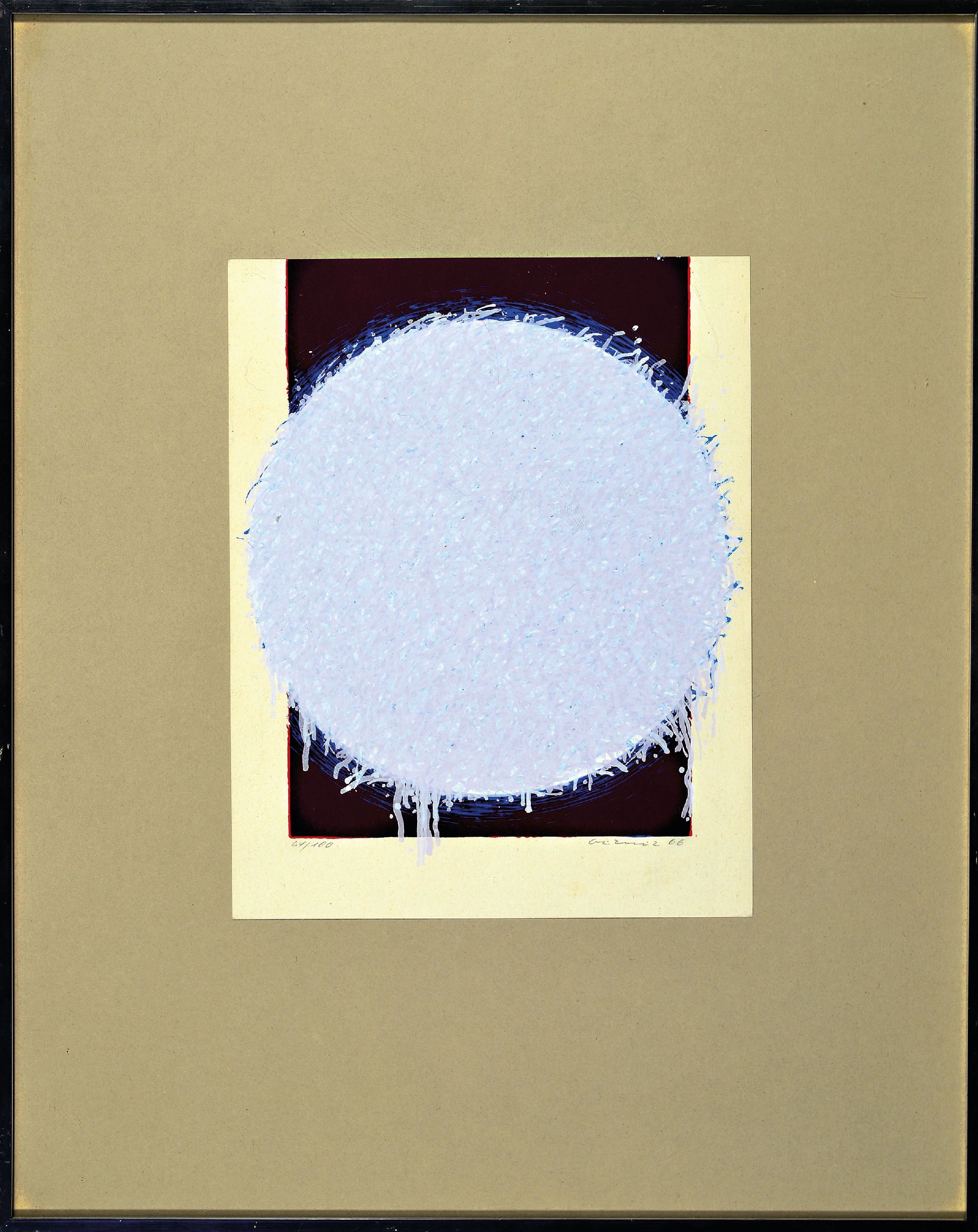 Detail k: Bernd Berner, 1930-2002, Lithographie, Ed. 64/100, handsigniert, Blatt 27x21 cm, unter Glas gerahmt 51x40 cm