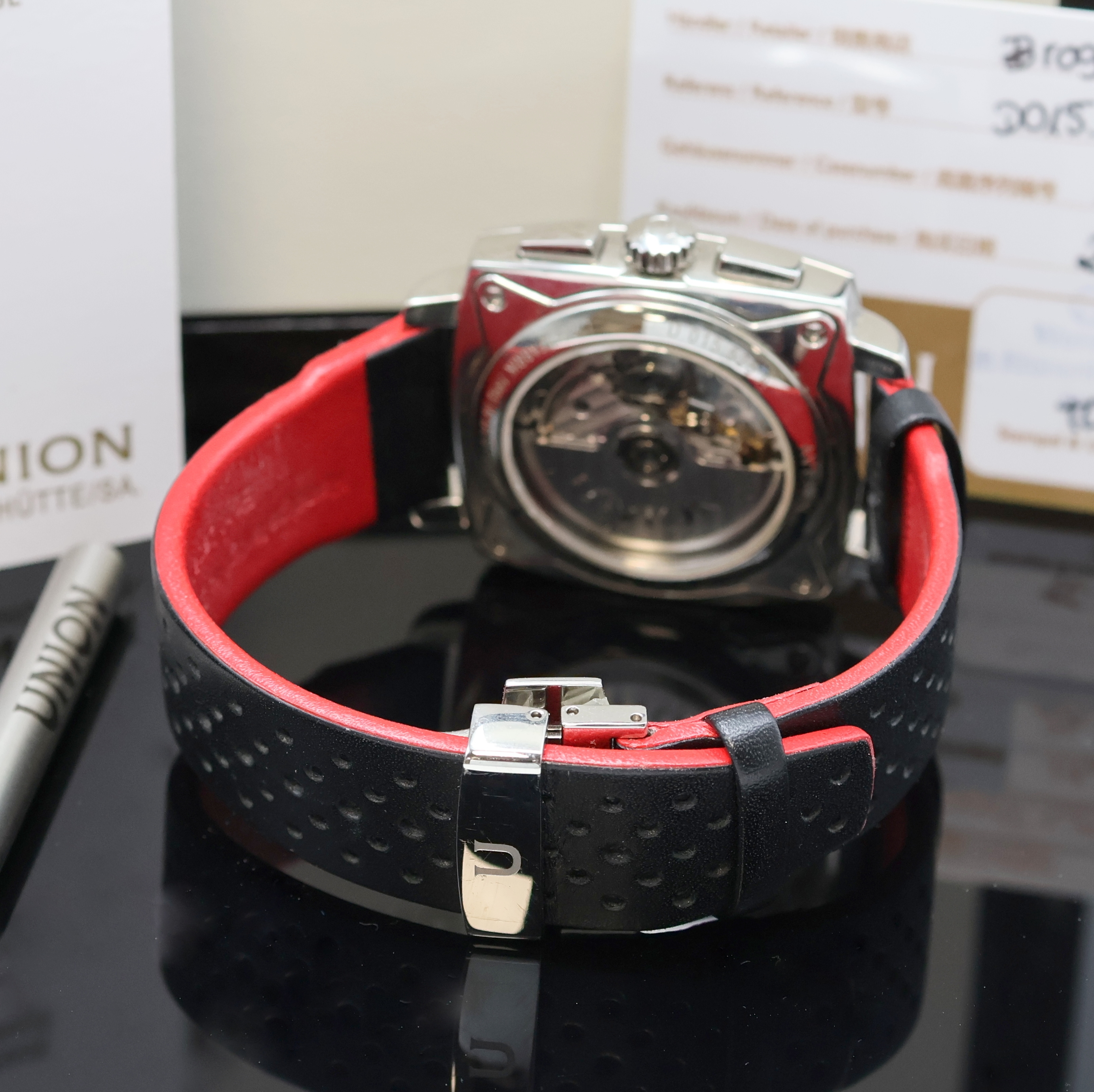 Detail b: UNION GLASHÜTTE Averin Herrenchronograph Referenz D015.525.16.051.00, Deutschland verk. lt. beil. Pap. 06/2024, Automatik, beids. vergl. ...