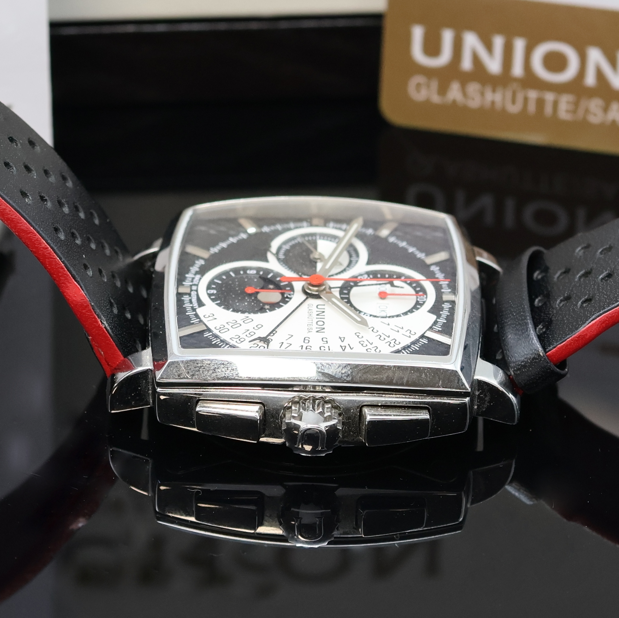 Detail c: UNION GLASHÜTTE Averin Herrenchronograph Referenz D015.525.16.051.00, Deutschland verk. lt. beil. Pap. 06/2024, Automatik, beids. vergl. ...