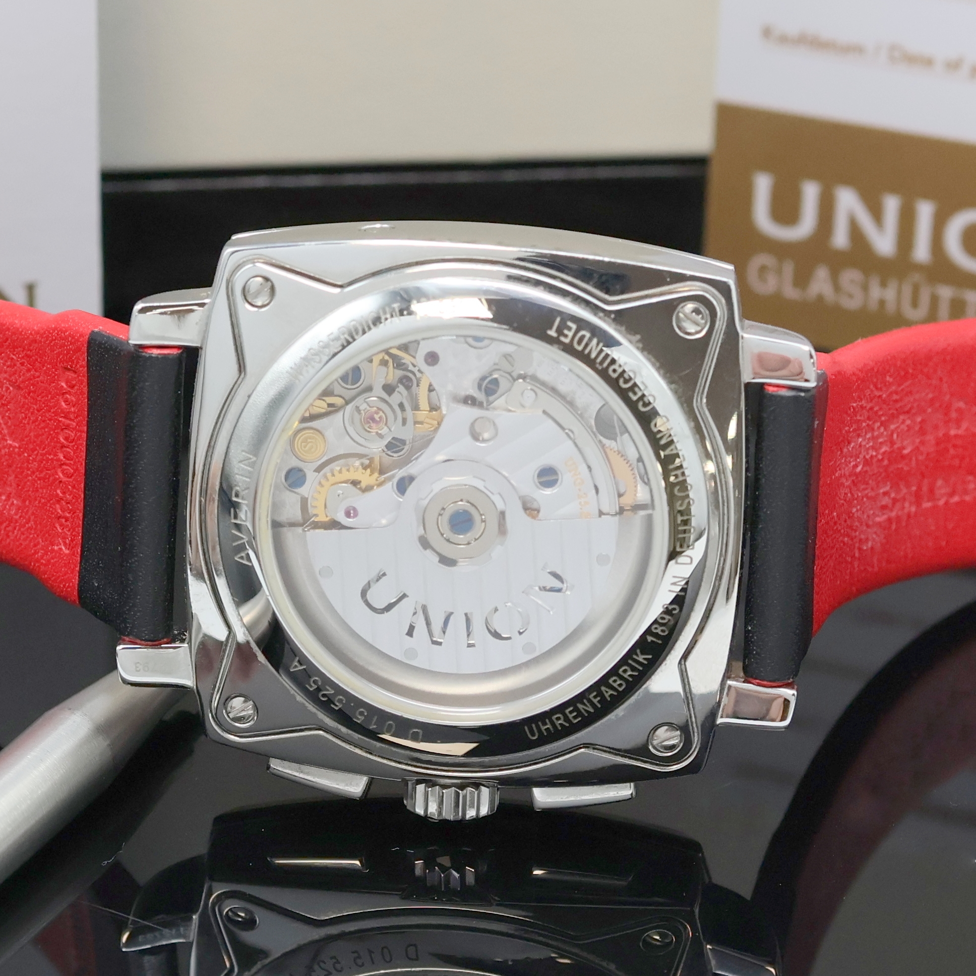 Detail f: UNION GLASHÜTTE Averin Herrenchronograph Referenz D015.525.16.051.00, Deutschland verk. lt. beil. Pap. 06/2024, Automatik, beids. vergl. ...