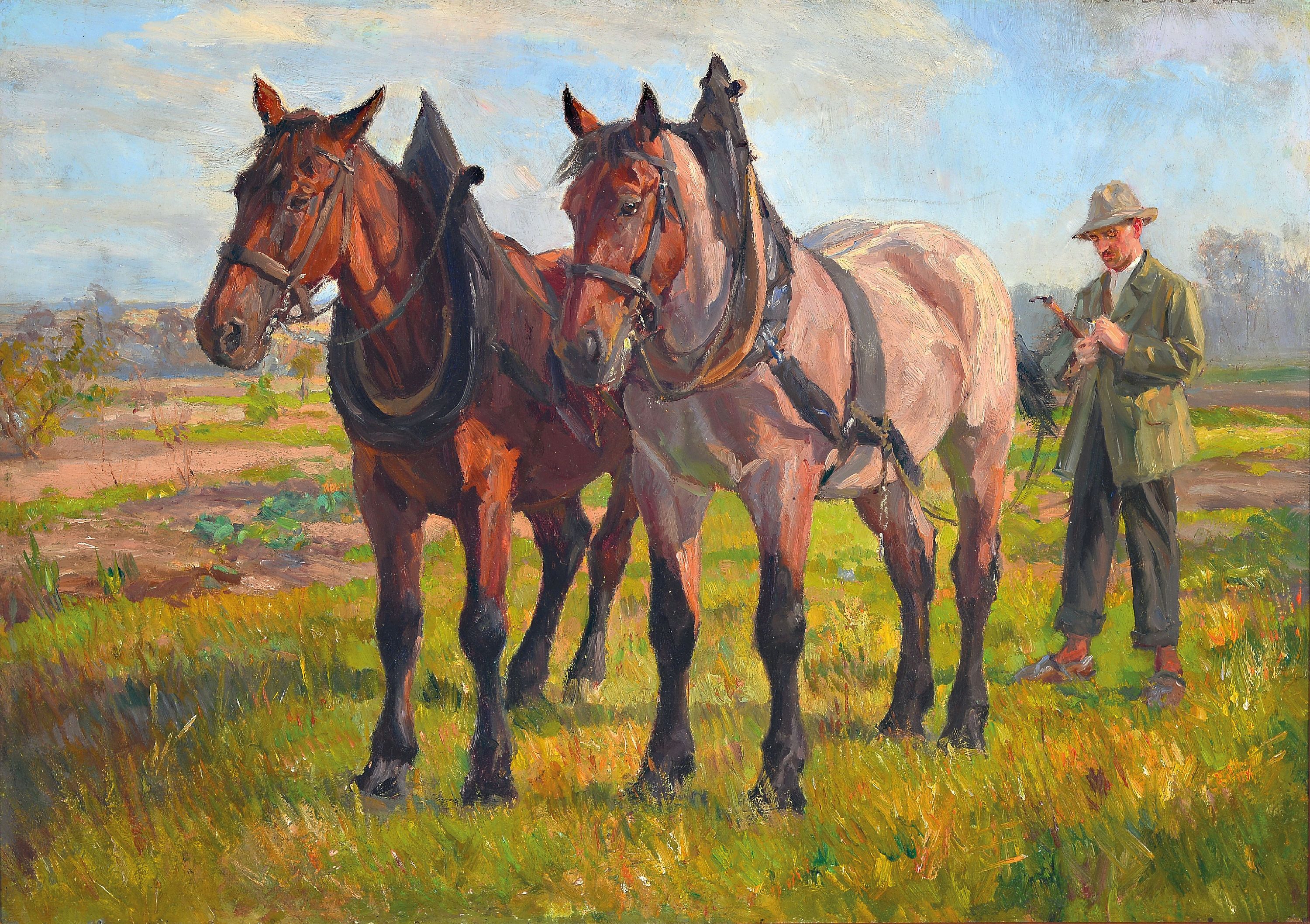 Image 27050836 - Hellmut Bacharach-Baree, 1898-1964 München, Schüler von Heinrich von Zügel, Bauer mit ...