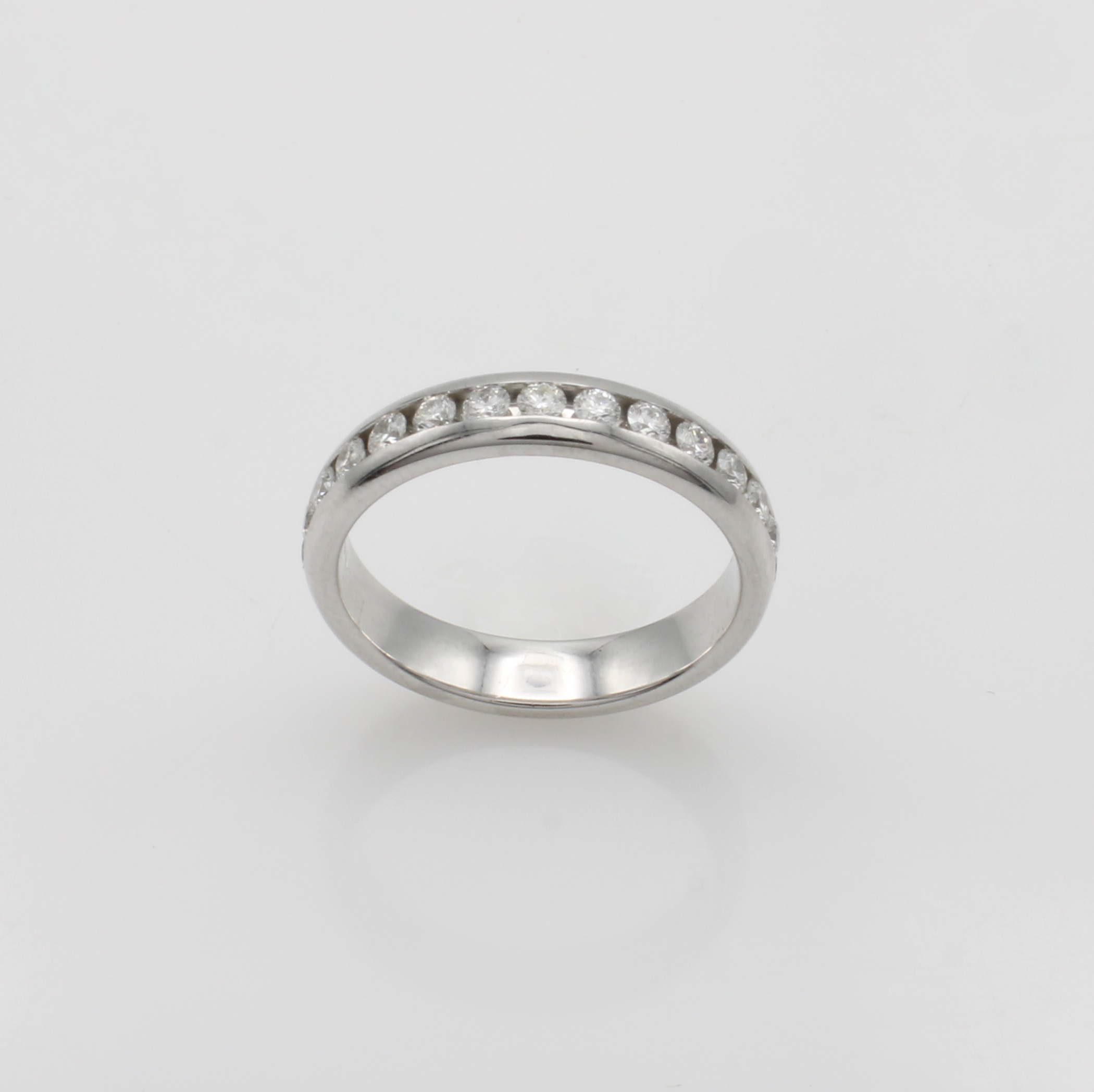 Image 27050840 - Memoryring mit Brillanten, WG 750/000, Brill. in Kanalfassung zus. ca. 1.0 ct Weiß/si, ...