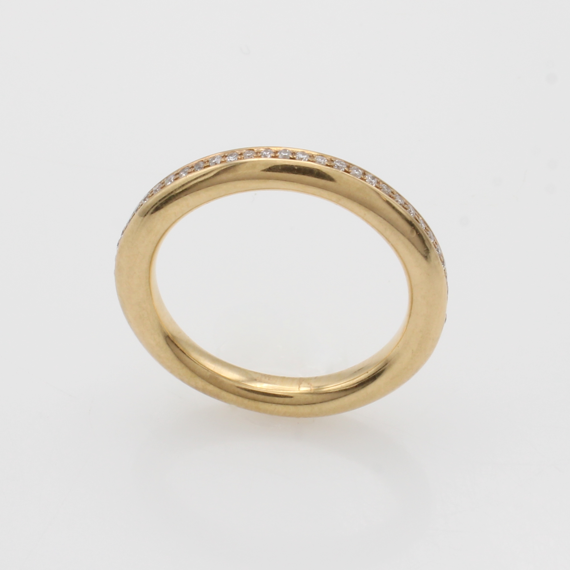 Image 27050843 - Memoryring mit Brillanten, GG 750/000, Brill. zus. ca. 0.30 ct Weiß/si, massive Aus- ...