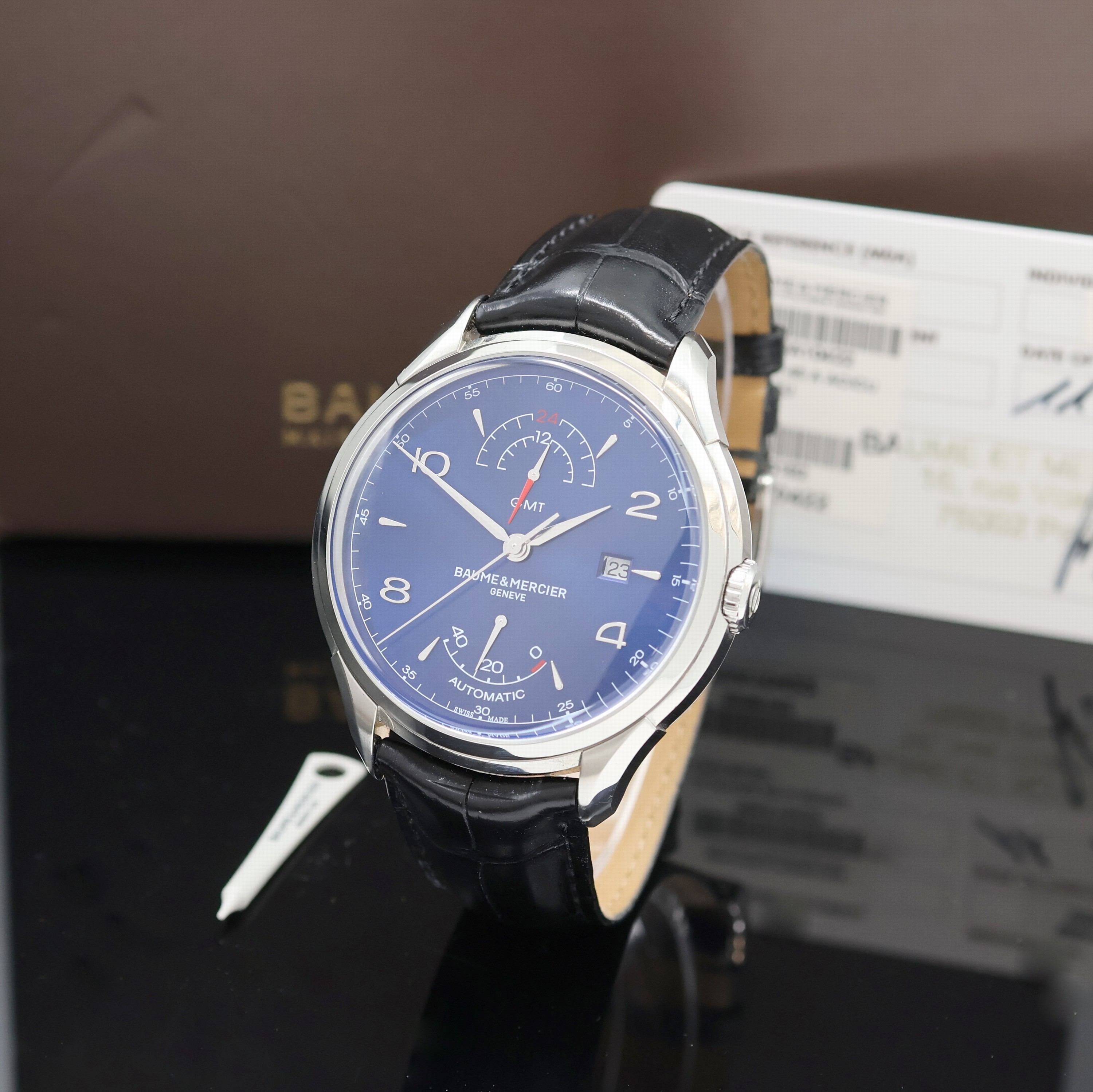 Image 27050873 - BAUME & MERCIER Clifton Herrenarmbanduhr GMT Referenz M0A10422, Schweiz verk. lt. beil. ...