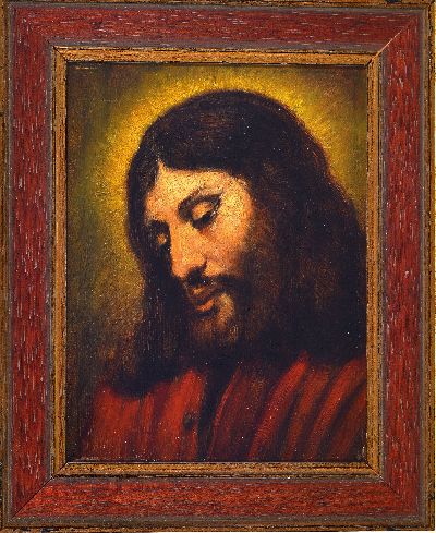 27050831k - Johannes Theuns, 1877 Breda-1961, Christus Porträt, rechts oben signiert, Öl/Holz, ...