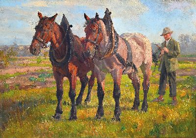 Image Hellmut Bacharach-Baree, 1898-1964 München, Schüler von Heinrich von Zügel, Bauer mit ...