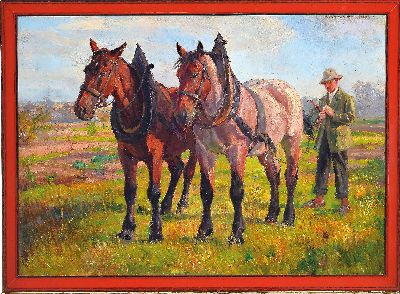 27050836k - Hellmut Bacharach-Baree, 1898-1964 München, Schüler von Heinrich von Zügel, Bauer mit ...