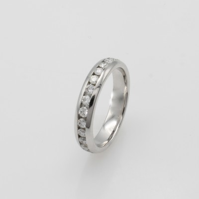 27050840a - Memoryring mit Brillanten, WG 750/000, Brill. in Kanalfassung zus. ca. 1.0 ct Weiß/si, ...