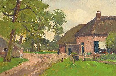 Image Louis Stutterheim, 1873 Rotterdam-1943 Gouda, Dorfstraße, links unten signiert, ...