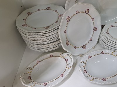 27050858d - Speiseservice, Rosenthal, 1920er/30er Jahre, Porzellan, Perlrand, zarter Bordüren in ...