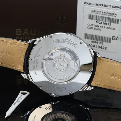 27050873f - BAUME & MERCIER Clifton Herrenarmbanduhr GMT Referenz M0A10422, Schweiz verk. lt. beil. ...