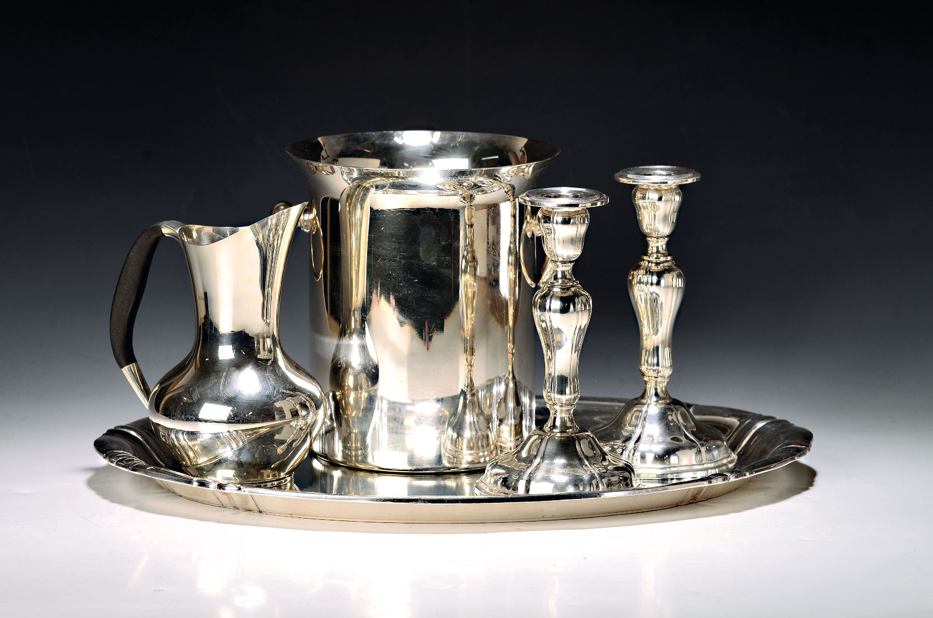 Image 27050969 - 5-tlg. Tafelset, Henry W. Fink, Düsseldorf/Hilden, nach 1984, WMF, Geislingen, nach 1910 ...