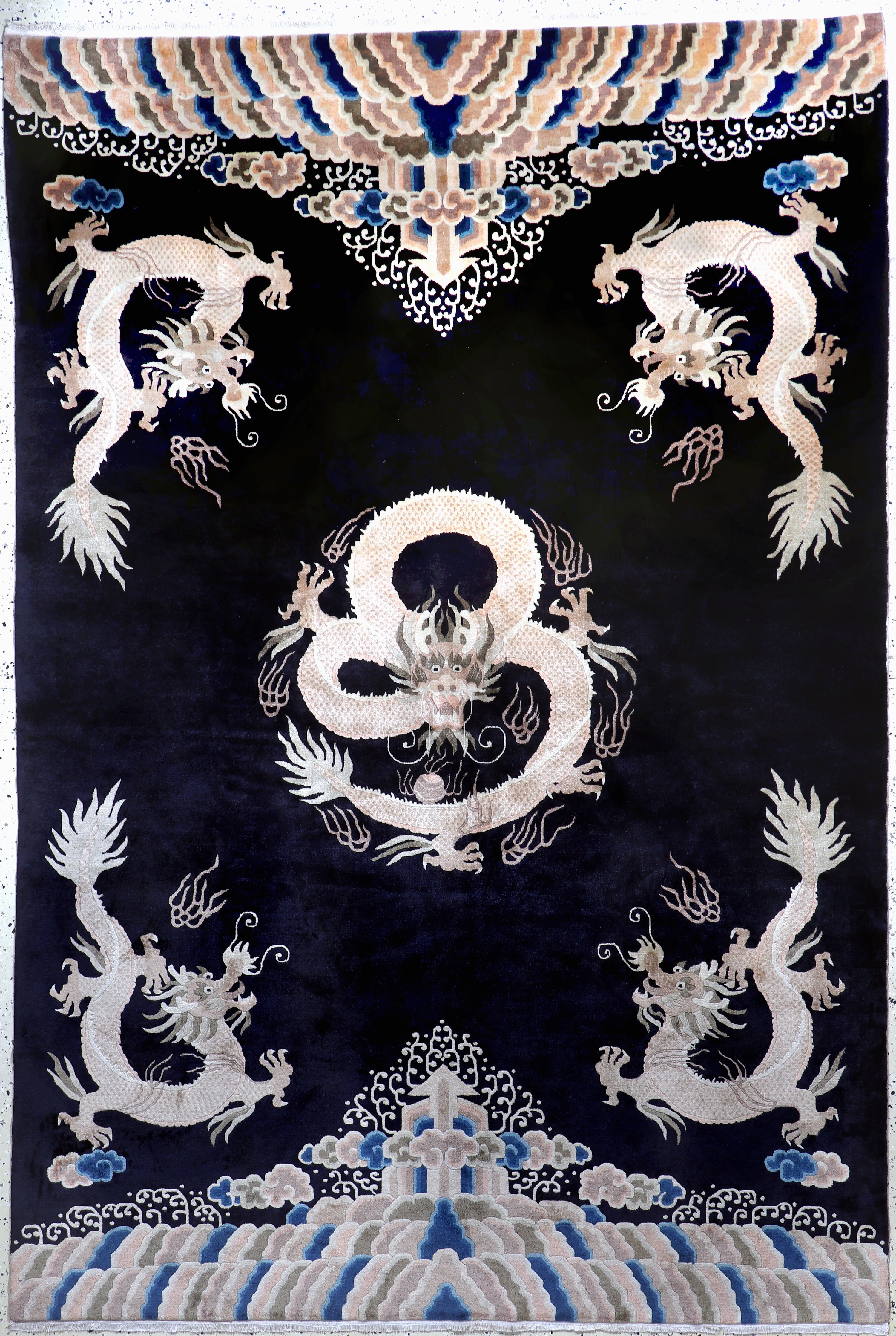 Image 27050974 - China ´Drachenteppich´, Mitte 20.Jhd., Wolle auf Baumwolle, ca. 295 x 200 cm, EHZ: 1-2 ...