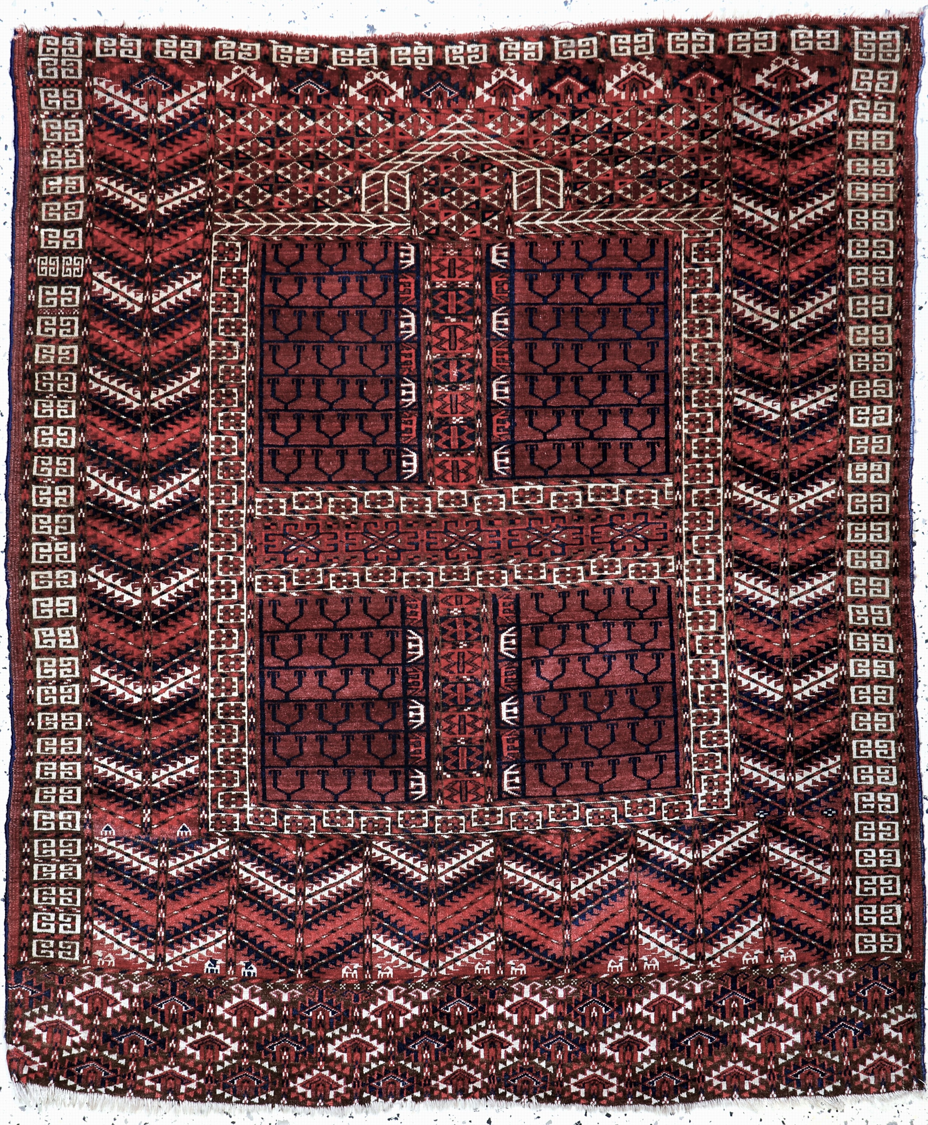 Image 27050976 - Tierbaum Tekke Engsi, Turkmenistan, um 1900, Wolle auf Wolle, ca. 151 x 130 cm, EHZ: 2 ...