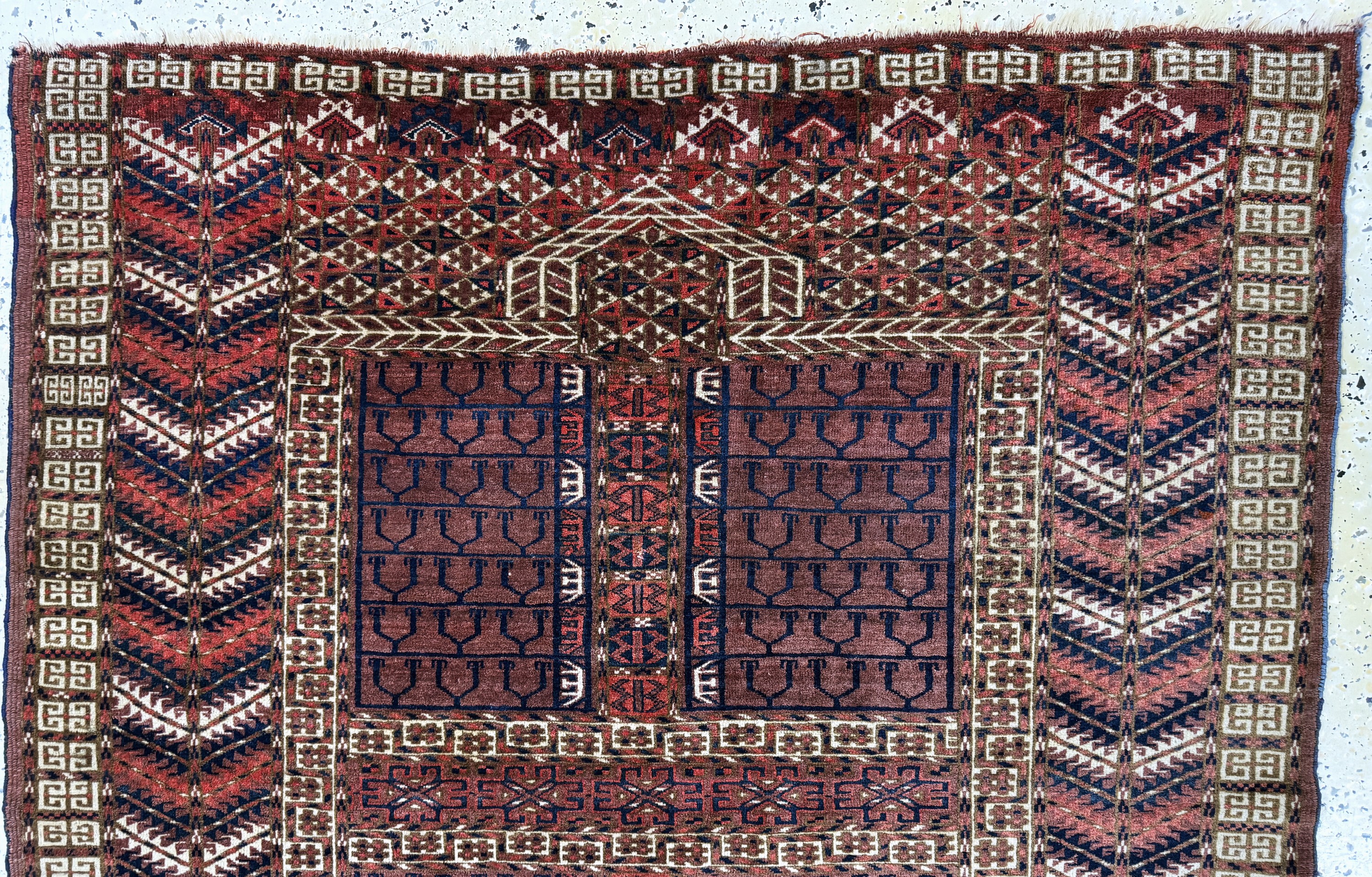 Detail a: Tierbaum Tekke Engsi, Turkmenistan, um 1900, Wolle auf Wolle, ca. 151 x 130 cm, EHZ: 2