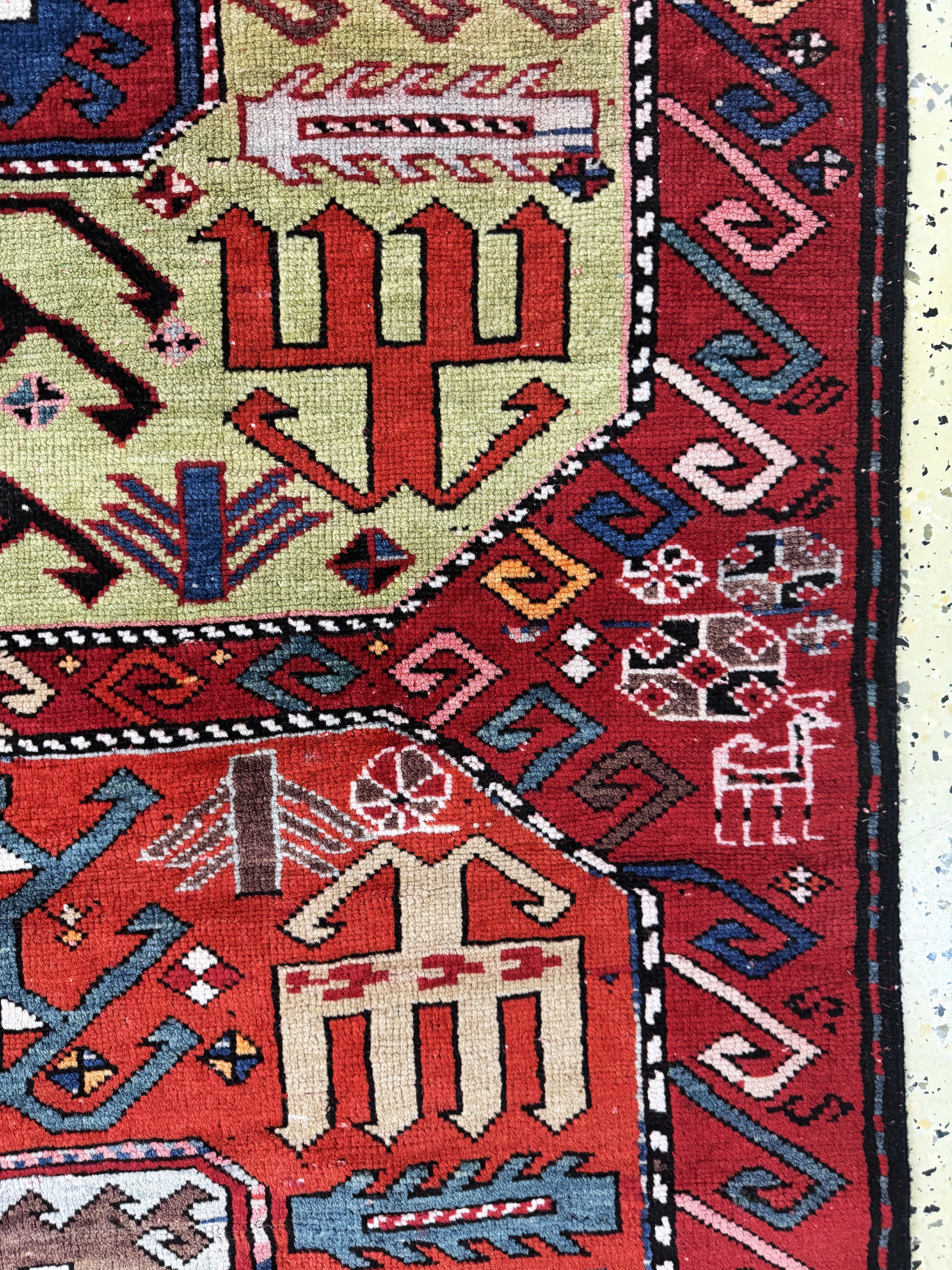 Detail c: "Chaili"Shirwan, Kaukasus, um 1900, Wolle auf Wolle, ca. 270 x 110 cm, EHZ: 2-3